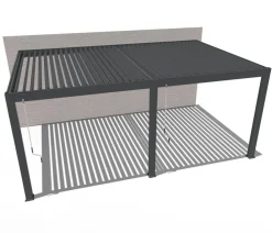 Weide Pergolen > Wand-Pergola LED E-Deluxe Plus 4x6, ca. B600/H255/T400 cm