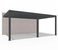 Weide Pergolen > Wand-Pergola LED E-Deluxe Plus 4x6, ca. B600/H255/T400 cm