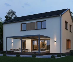 Weide Pergolen > Wand-Pergola LED E-Deluxe Plus 4x6, ca. B600/H255/T400 cm