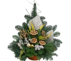 Dehner Grabschmuck & Grabgestaltung > Weihnachtliches Grabgesteck, , ca. B45/H50/T35 cm