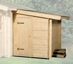 Weka Anbauschuppen Gr. 2, ca. B180/H205/T274 cm Natur Discount