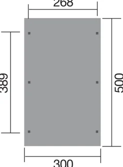 Weka Carport 606 Natur