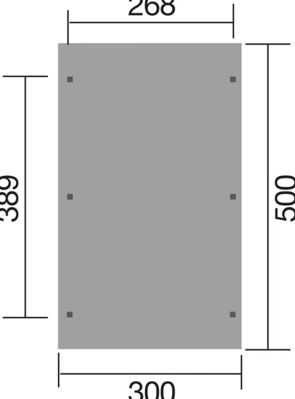 Weka Carport 606 Natur
