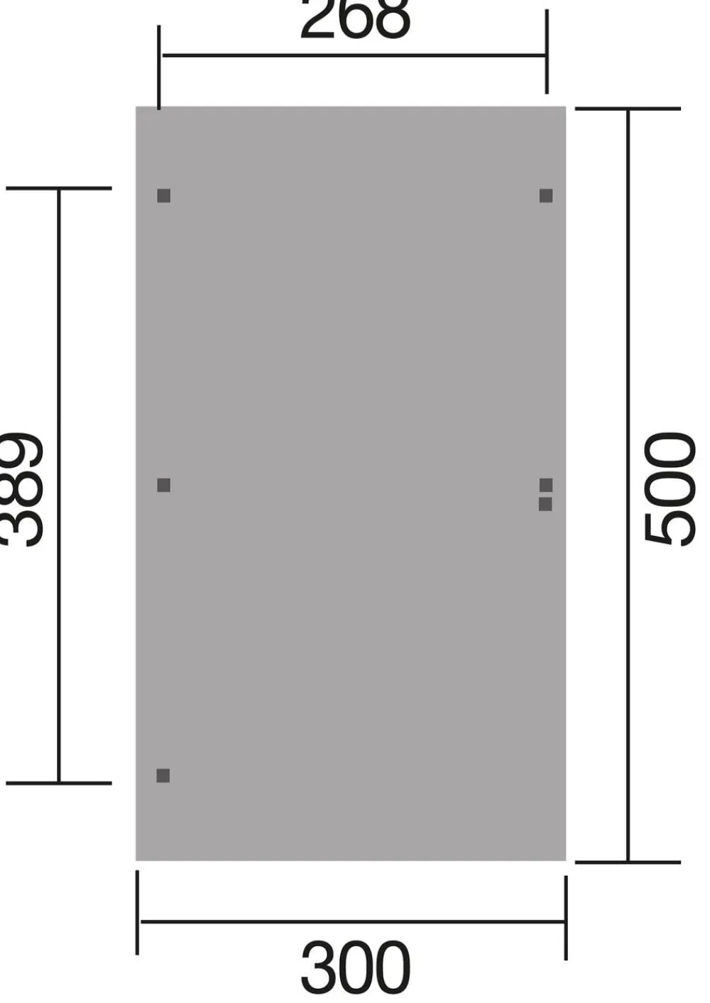 Weka Carports & Garagen - Carport 606 A Natur