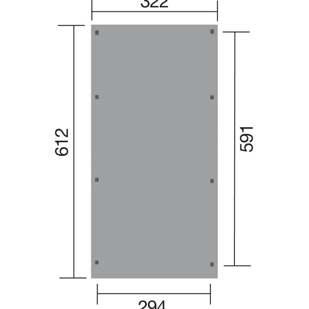 Weka Carports & Garagen - Carport 617, mit Stahldach Hellbraun