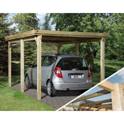 Weka Carports & Garagen > Carport 617, ohne Dacheindeckung