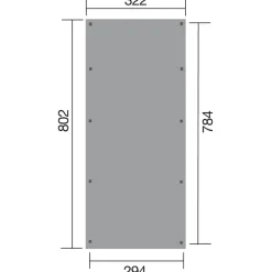 Weka Carports & Garagen - Carport 617, ohne Dacheindeckung Hellbraun