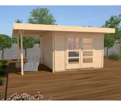 Weka Gartenhäuser & Gerätehäuser - Designhaus 126 A+ Gr. 1, ca. B500/H247/T316 cm Hellgrau