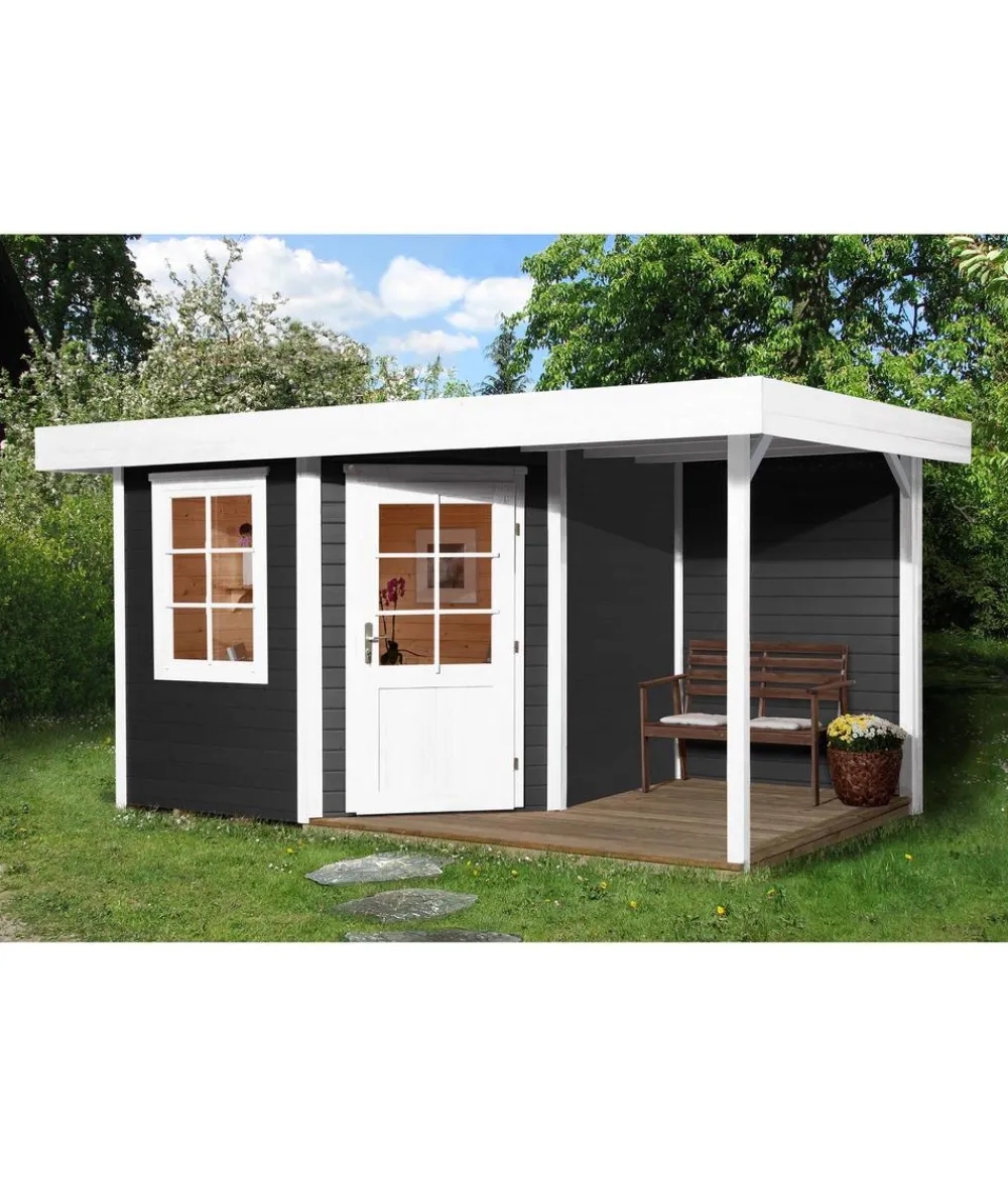 Weka Gartenhäuser & Gerätehäuser - Designhaus 126 A, Gr. 2, ca. B500/H225/T377 cm Rot