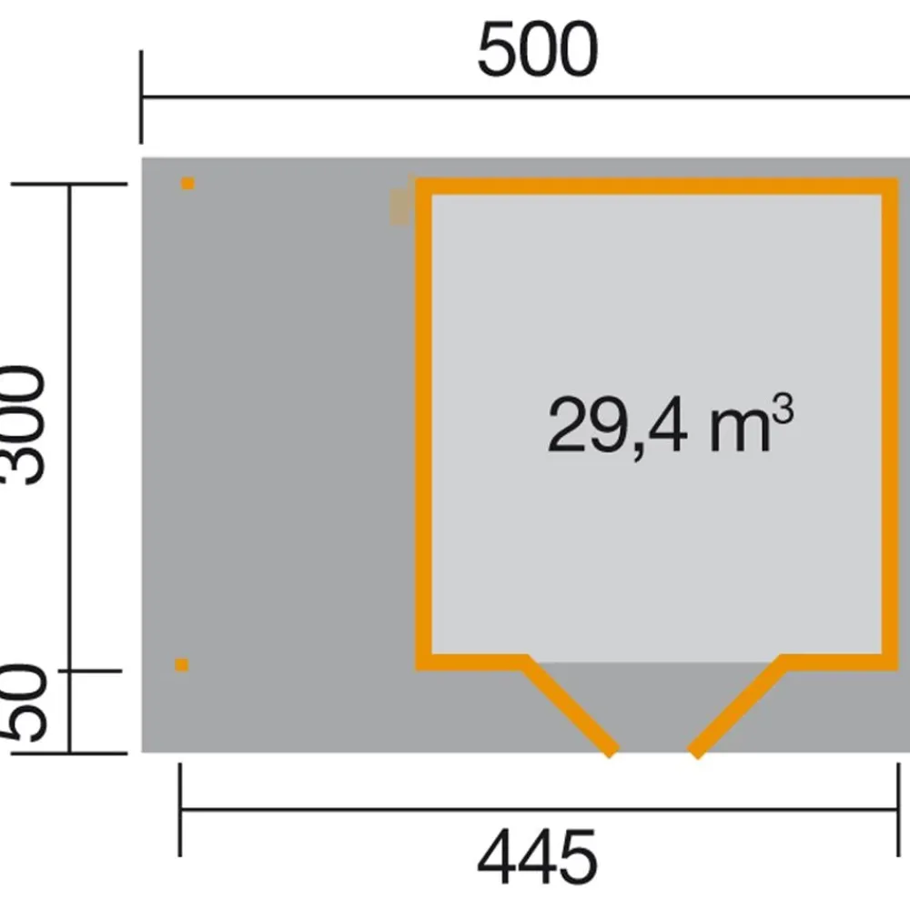 Weka Designhaus 126 A+ Gr. 2, ca. B500/H247/T377 cm Dunkelgrau Hot
