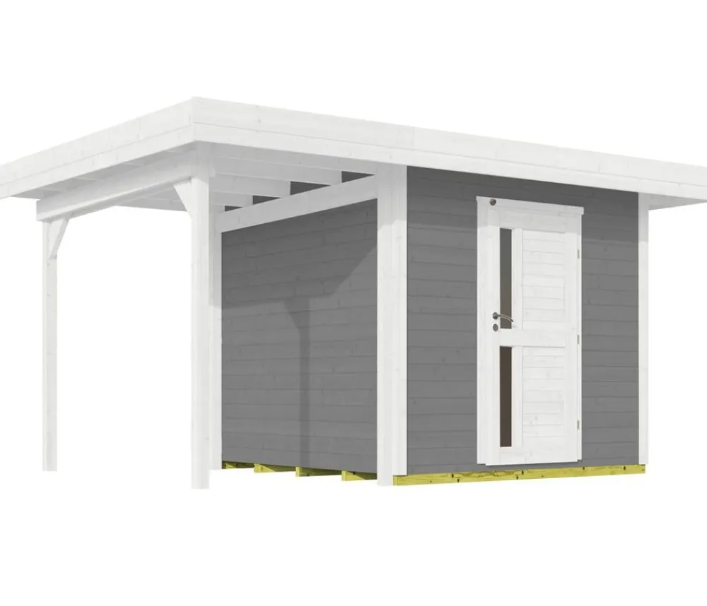 Weka Gartenhäuser & Gerätehäuser - Designhaus 172 A Gr.2, ca. B430/H226/T375 cm Grau