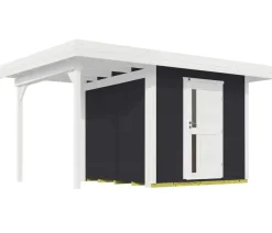 Weka Gartenhäuser & Gerätehäuser - Designhaus 172 A Gr.2, ca. B430/H226/T375 cm Dunkelgrau