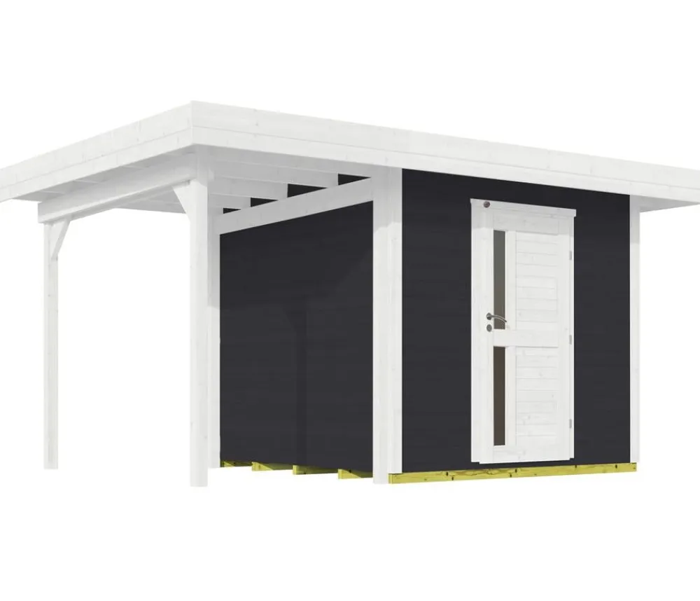 Weka Gartenhäuser & Gerätehäuser - Designhaus 172 A Gr.2, ca. B430/H226/T375 cm Dunkelgrau