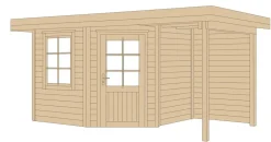 Weka Gartenhäuser & Gerätehäuser - Designhaus 213 A Gr.1, ca. B442/H237/T278 cm Rot