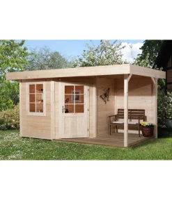 Weka Gartenhäuser & Gerätehäuser - Designhaus 213 A+ Gr. 2, ca. B500/H259/T339 cm Natur