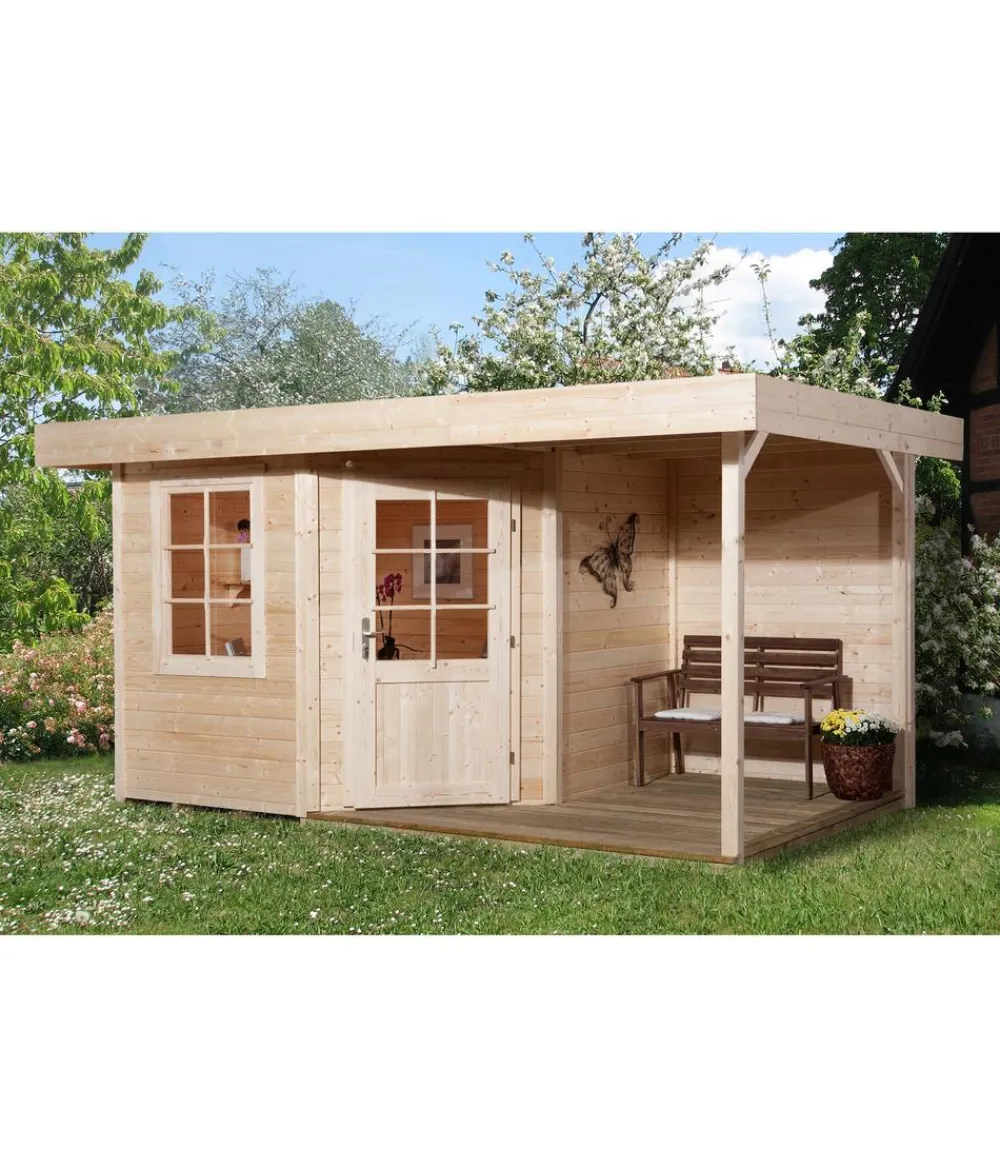 Weka Gartenhäuser & Gerätehäuser - Designhaus 213 A+ Gr. 2, ca. B500/H259/T339 cm Natur