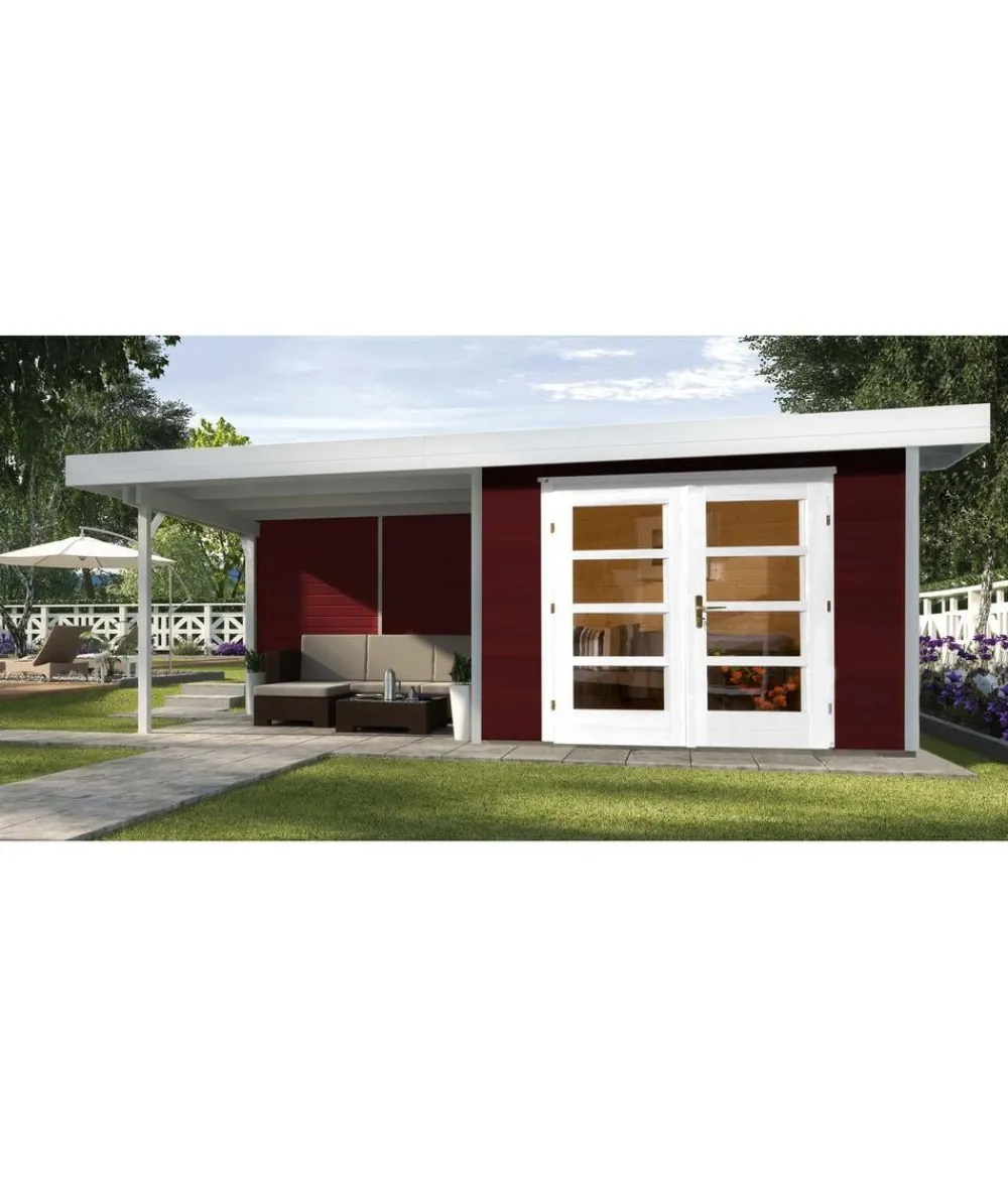 Weka Designhaus 126 B+ Gr. 1, ca. B645/H247/T316 cm Rot Clearance