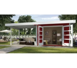 Weka Designhaus 126 B, Gr. 1, ca. B645/H225/T316 cm Rot Hot