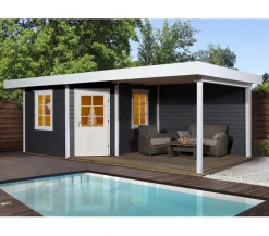 Weka Designhaus 213 B Gr.2, ca. B646/H237/T338 cm Dunkelgrau Clearance