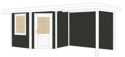Weka Designhaus 213 B Gr.1, ca. B586/H237/T278 cm Schwarz Hot