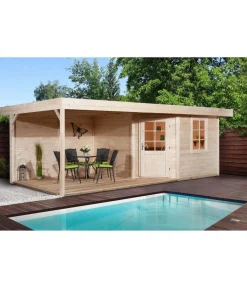 Weka Gartenhäuser & Gerätehäuser - Designhaus 213 B+ Gr. 1, ca. B585/H259/T279 cm Grau