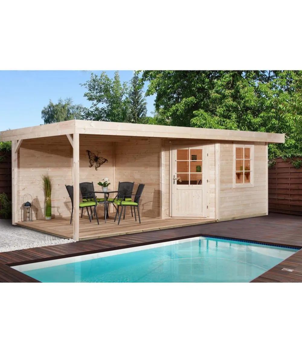 Weka Gartenhäuser & Gerätehäuser - Designhaus 213 B+ Gr. 1, ca. B585/H259/T279 cm Grau