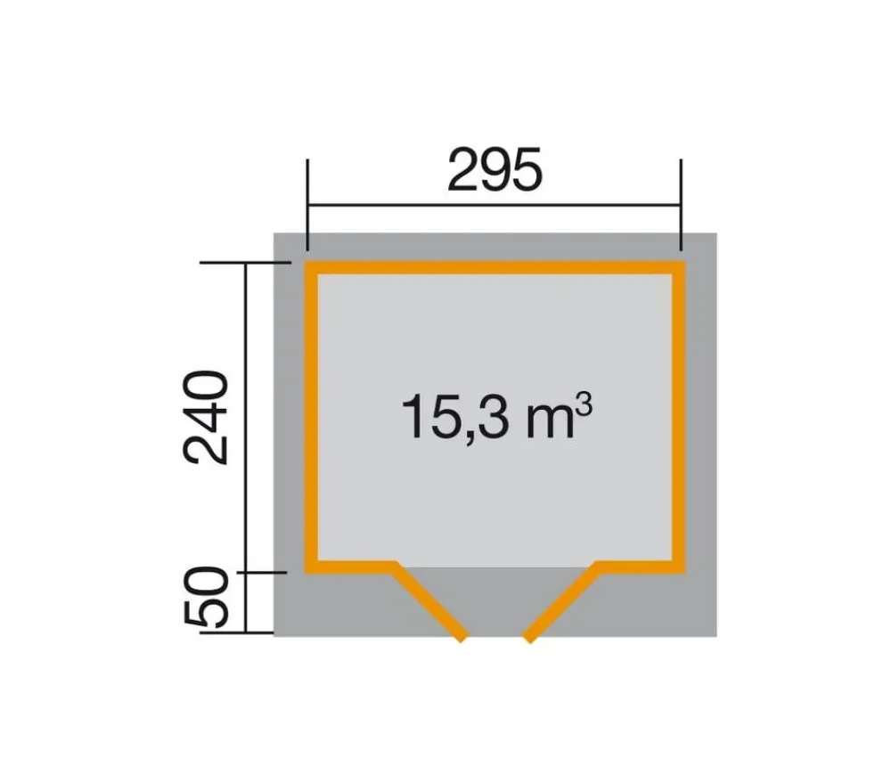 Weka Designhaus 126 Gr.2, ca. B361/H225/T316 cm Grau Best
