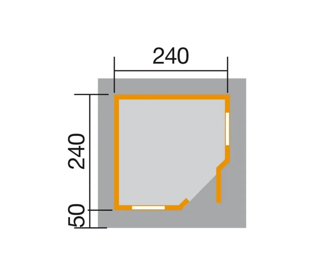 Weka Designhaus 213 Gr.1, ca. B278/H237/T278 cm Natur Sale