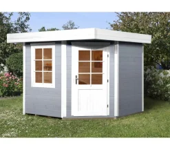 Weka Gartenhäuser & Gerätehäuser - Designhaus 213 Gr.1, ca. B278/H237/T278 cm Grau
