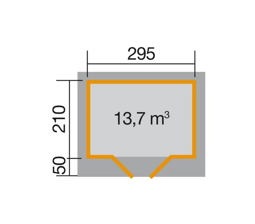 Weka Designhaus 126 Gr.1, ca. B361/H225/T286 cm Grau Best