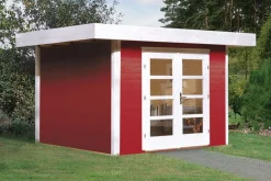 Weka Gartenhäuser & Gerätehäuser - Designhaus 126 Gr.1, ca. B361/H225/T286 cm Rot