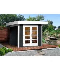 Weka Designhaus 126+ Gr. 2, ca. B361/H247/T316 cm Dunkelgrau Hot