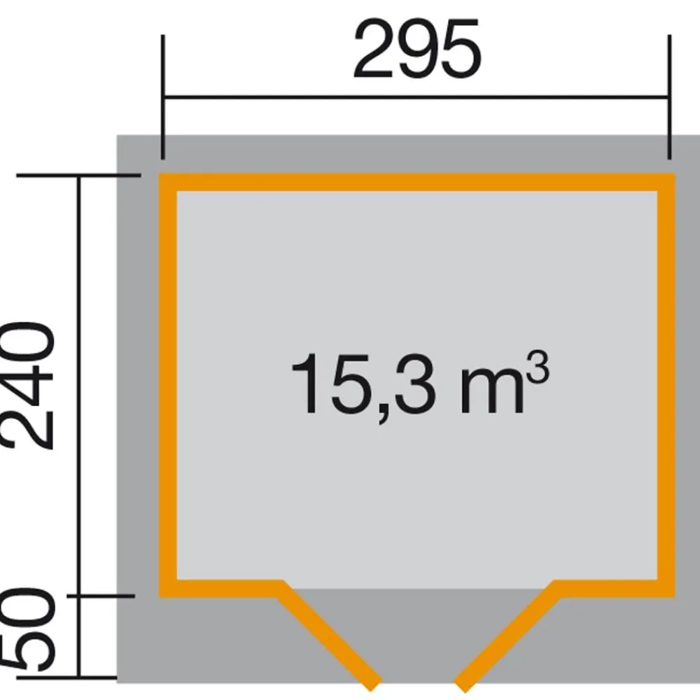 Weka Designhaus 126+ Gr. 2, ca. B361/H247/T316 cm Dunkelgrau Hot