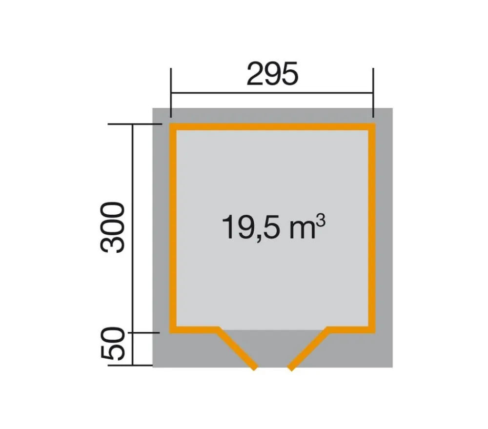 Weka Designhaus 126 Gr.3, ca. B356/H225/T377 cm Dunkelgrau Hot