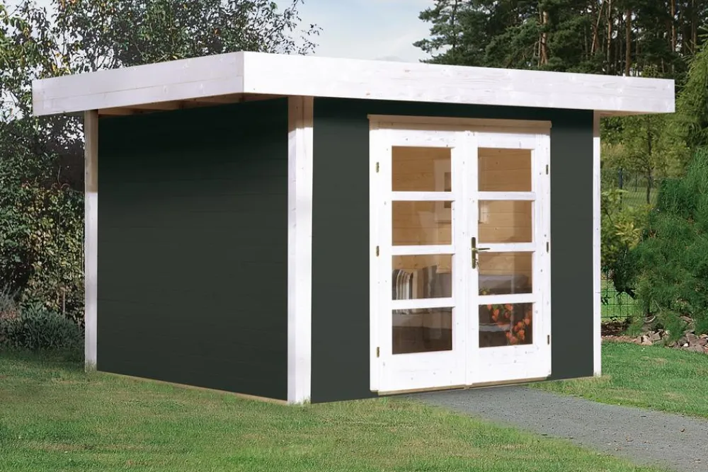 Weka Designhaus 126 Gr.3, ca. B356/H225/T377 cm Dunkelgrau Hot
