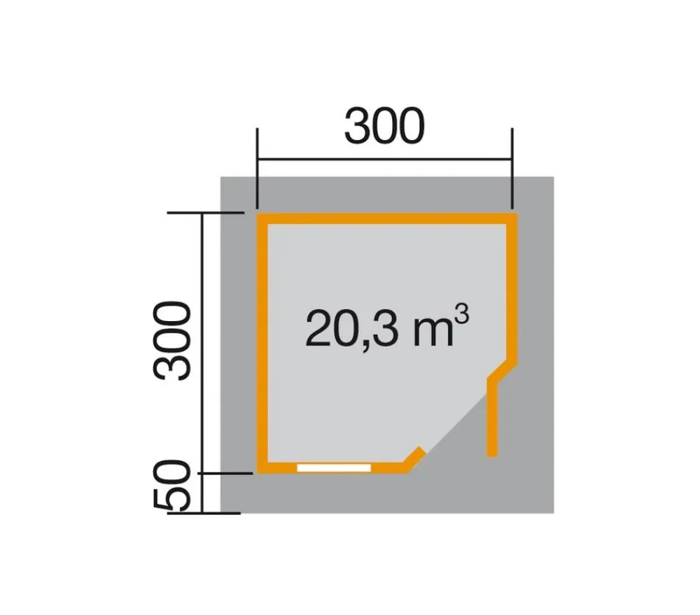 Weka Designhaus 213 Gr.2, ca. B338/H237/T338 cm Rot New