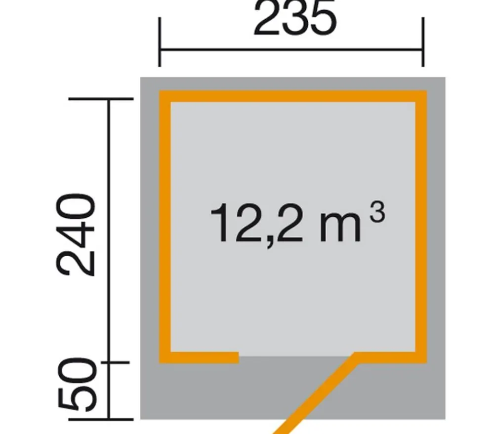 Weka Gartenhäuser & Gerätehäuser - Designhaus Line 172 Dunkelgrau