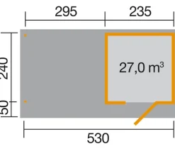 Weka Gartenhäuser & Gerätehäuser - Designhaus Line 172 B Dunkelgrau