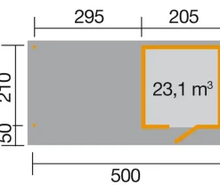 Weka Gartenhäuser & Gerätehäuser - Designhaus Line 172 B Dunkelgrau