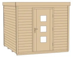 Weka Gartenhäuser & Gerätehäuser > Designhaus Line 413 Gr.1, ca. B260/H244/T260 cm