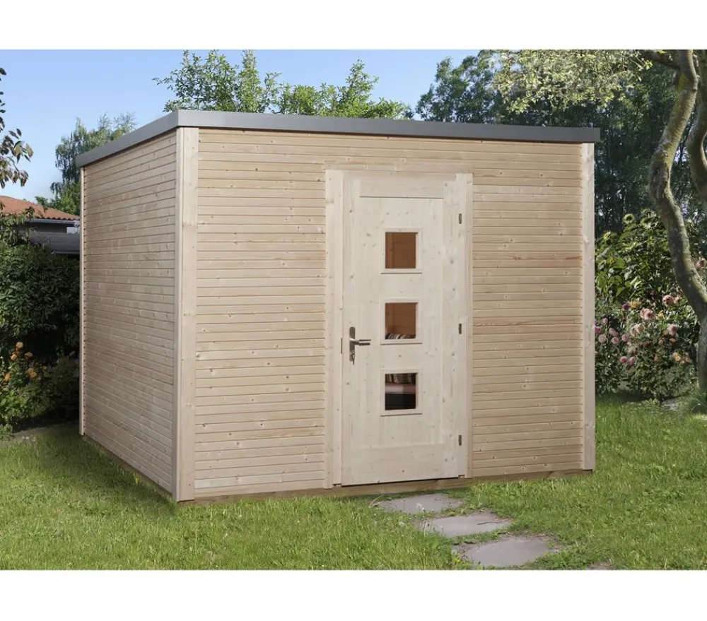 Weka Gartenhäuser & Gerätehäuser > Designhaus Line 413 Gr.1, ca. B260/H244/T260 cm