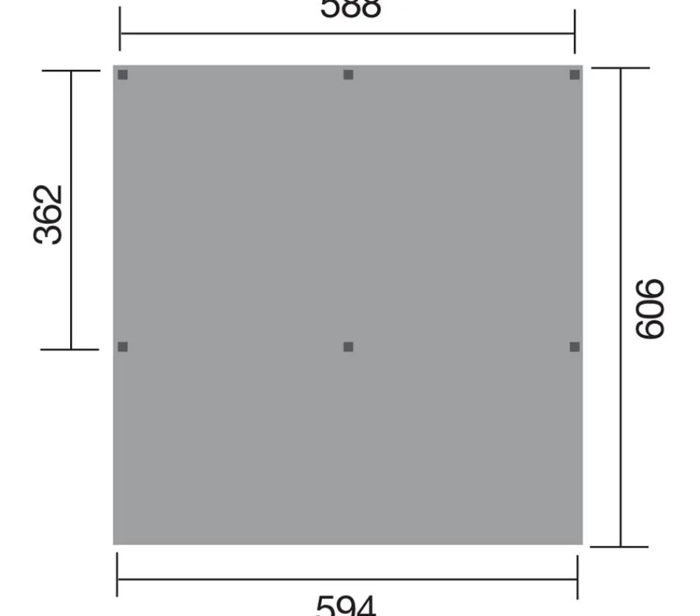 Weka Doppelcarport mit Kunststoffdach, ca. B592/H250/T606 cm Online