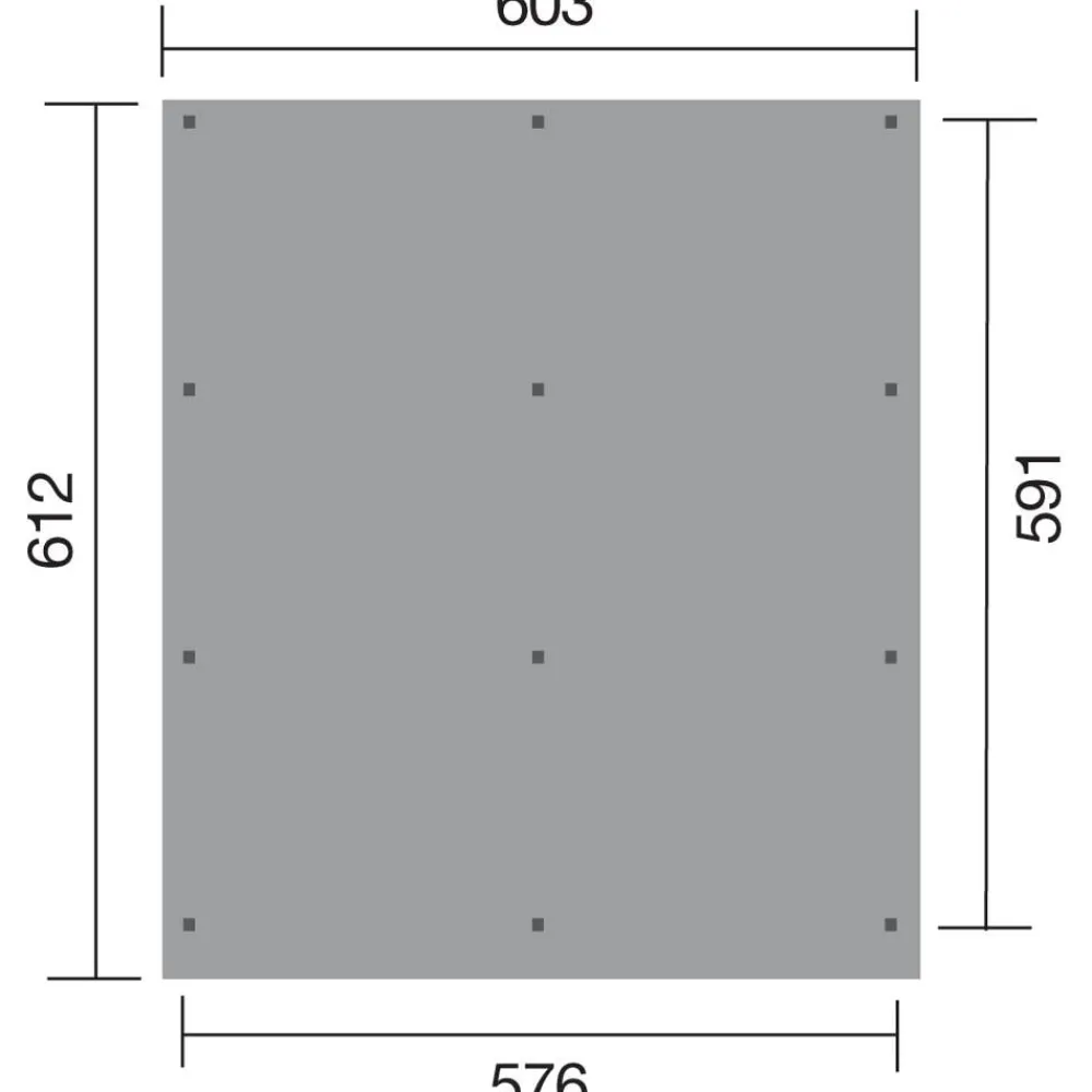 Weka Carports & Garagen > Doppelcarport 618, ohne Dacheindeckung