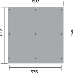 Weka Doppelcarport 618, ohne Dacheindeckung Natur Outlet