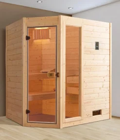 Weka Saunas & Infrarotkabinen > Ecksauna Valida mit Glastür und Fenster