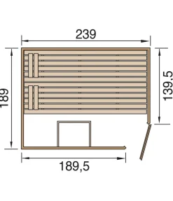 Weka Saunas & Infrarotkabinen > Ecksauna Valida mit Glastür