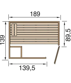 Weka Ecksauna Valida mit Glastür Hot
