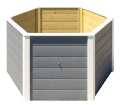 Weka Elementhochbeet 6-Ecke 669, ca. B143/H68,5/T143 cm Grau Best