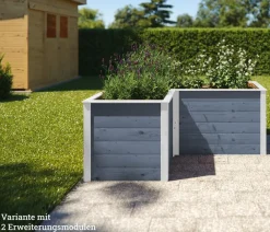 Weka Erweiterung für Element-Hochbeet 669, ca. B69/H69/T71 cm Grau Hot