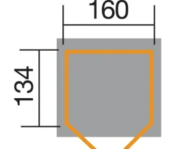 Weka Fahrradgarage, ca. B171/H223/T138 cm Natur New